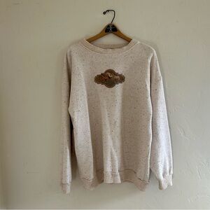 Vintage 90s Art Unlimited Horse Graphic Crewneck Sweatshirt Speckled Western XL